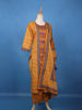 Orange Floral Printed Cotton Salwar Suit - Diadem