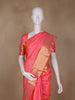 Orange Floral Weave Pure Kanchipuram Silk Saree - Diadem