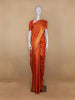 Orange Floral Woven Pure Kanchipuram Silk Saree - Diadem