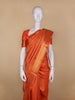 Orange Floral Woven Pure Kanchipuram Silk Saree - Diadem