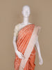 Orange Floral Woven Pure Kanchipuram Silk Saree - Diadem