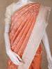 Orange Floral Woven Pure Kanchipuram Silk Saree - Diadem