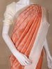 Orange Floral Woven Pure Kanchipuram Silk Saree - Diadem
