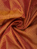Orange Floral Woven Pure Kanchipuram Silk Saree - Diadem