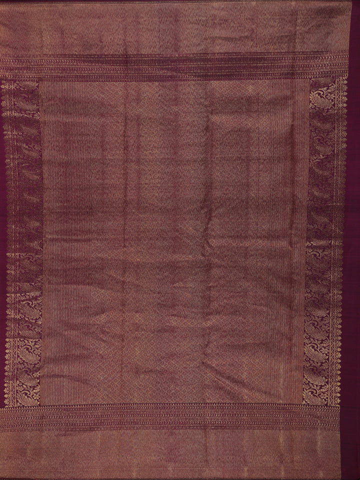 Orange Floral Woven Pure Kanchipuram Silk Saree - Diadem
