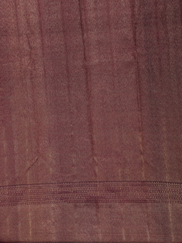 Orange Floral Woven Pure Kanchipuram Silk Saree - Diadem
