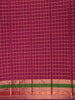 Orange Floral and Checks Woven Pure Kanchipuram Silk Saree - Diadem