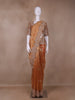 Orange Floral and Paisley Designed Tissue Organza Saree - Diadem