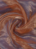Orange Floral and Paisley Designed Tissue Organza Saree - Diadem