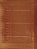 Orange Floral and Stripes Designed Semi Tussar Saree - Diadem