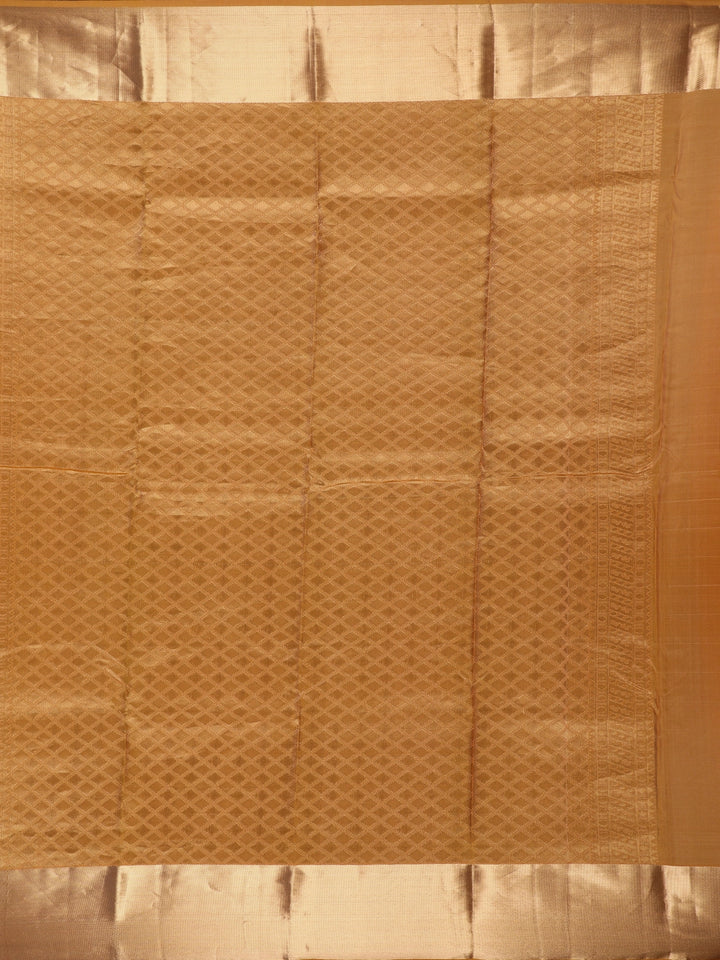 Orange Floral woven Silk Saree - Diadem