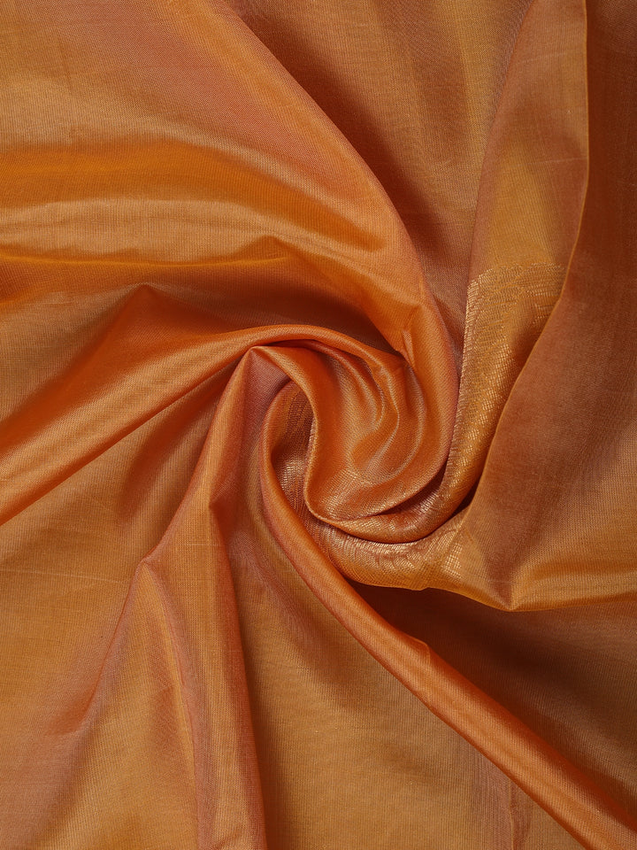 Orange Floral woven Silk Saree - Diadem
