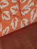 Orange Leaf Printed Fancy Cotton Saree - Diadem