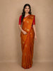 Orange Paisley Woven Design Kanchipuram Silk Saree