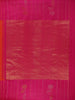 Orange & Pink Floral Butta Design Pure Kanchipuram Silk Saree
