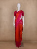 Orange & Pink Floral Butta Design Pure Kanchipuram Silk Saree