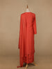 Orange Sequins Embroidered Cotton Palazzo Salwar Suit