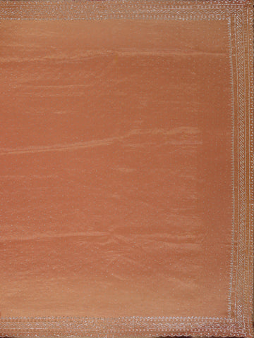 Orange Solid Design Georgette Saree - Diadem