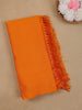 Orange Solid Silk Fancy Saree with Beaded Work Blouse - Diadem