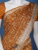 Orange Warli Designed Soft Silk Saree - Diadem