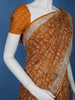 Orange Warli Designed Soft Silk Saree - Diadem