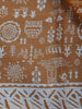 Orange Warli Designed Soft Silk Saree - Diadem