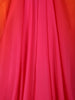 Orange with Pink Solid Design Satin Indo Western Kaftan Set with Front Gathered Pleats