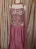 Orchid Pink Floral Vine Sequins Embroidered Design Mermaid Crepe Lehenga With Choker Dupatta