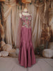 Orchid Pink Floral Vine Sequins Embroidered Design Mermaid Crepe Lehenga With Choker Dupatta