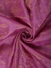 Orchid Purple Floral Vine Zari Woven Design Pure Kanchipuram Silk Saree with Zari Border