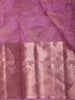 Orchid Purple Floral Vine Zari Woven Design Pure Kanchipuram Silk Saree with Zari Border