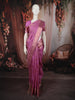Orchid Purple Floral Vine Zari Woven Design Pure Kanchipuram Silk Saree with Zari Border