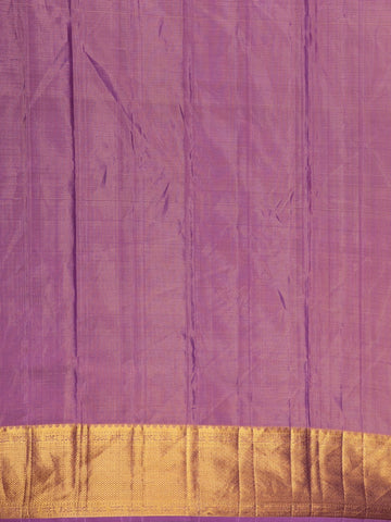 Orchid Purple Solid Design Zari Woven Silk Saree - Diadem