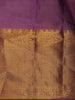 Orchid Purple Solid Design Zari Woven Silk Saree - Diadem