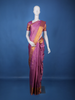 Orchid Purple Solid Design Zari Woven Silk Saree - Diadem