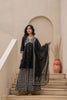 Black Mirror Work Embroidered Cotton Palazzo and Dupatta Set