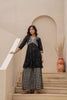Black Mirror Work Embroidered Cotton Palazzo and Dupatta Set