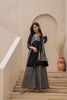 Black Mirror Work Embroidered Cotton Palazzo and Dupatta Set