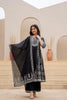 Black and White Printed Cotton Palazzo Suit and Dupatta