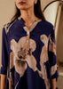 Navy Blue Floral Printed Crepe Co Ord Set