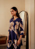 Navy Blue Floral Printed Crepe Co Ord Set