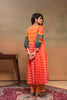 Light Orange Geometric Printed Georgette Salwar Suit with Dupatta
