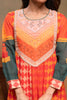 Light Orange Geometric Printed Georgette Salwar Suit with Dupatta