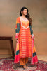 Light Orange Geometric Printed Georgette Salwar Suit with Dupatta