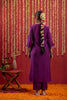 Purple Floral and Paisley Embroidered Cotton Salwar Suit with Dupatta