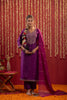 Purple Floral and Paisley Embroidered Cotton Salwar Suit with Dupatta