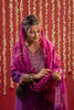 Purple Floral and Paisley Embroidered Cotton Salwar Suit with Dupatta