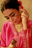 Queen Pink Floral Thread Embroidered Silk Cotton Palazzo Suit with Dupatta