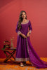 Purple Embroidered Silk Anarkali Suit with Dupatta