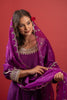Purple Embroidered Silk Anarkali Suit with Dupatta